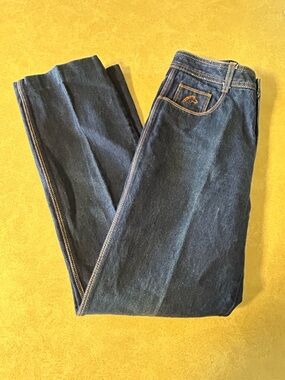 Vintage 1980s Jordache Men's Straight-Leg Jeans Blue Denim Size 30